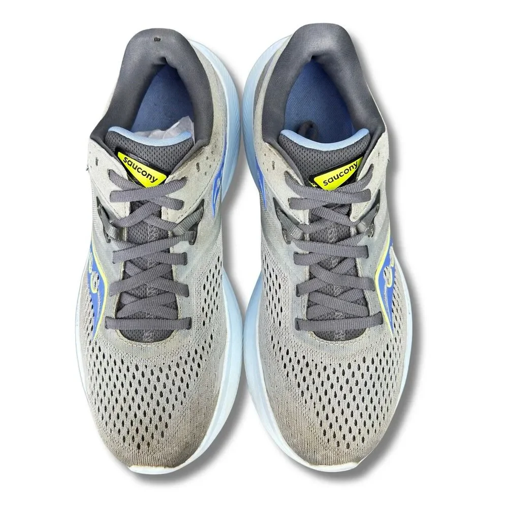 Saucony Ride 16 Sneakers Running Shoes Wmn 8.5 Fossil/Pool Lightweight S10830-15